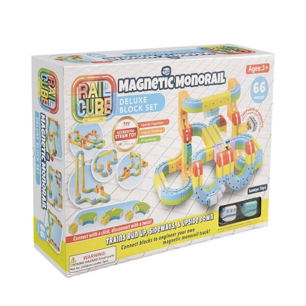 66-Piece Magnetic Monorail Deluxe Block Set