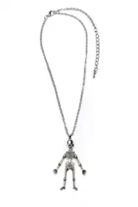 Skeleton necklace with adjustable chain.