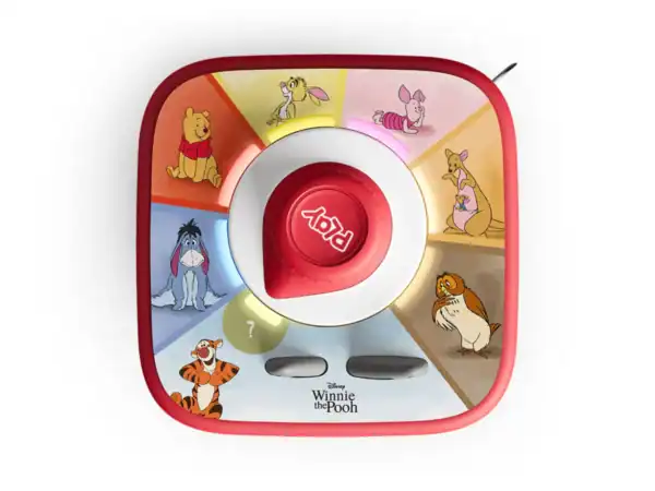 Winnie the Pooh-themed electronic toy with character images
