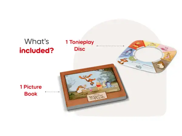 Winnie the Pooh picture book and Tonieplay disc.