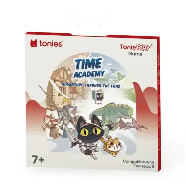 Time Academy game box with characters and eras.