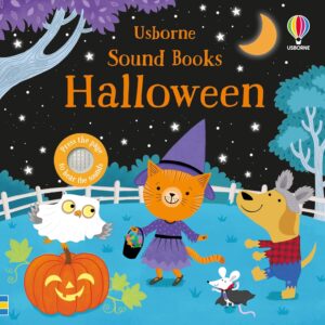 Usborne Halloween sound book with animals in costumes.