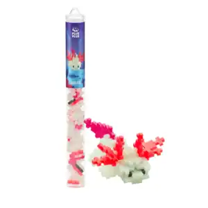 Plus Plus block toy, Axolotl design, in tube