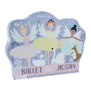 Ballet-themed theater shaped jigsaw puzzle for kids.