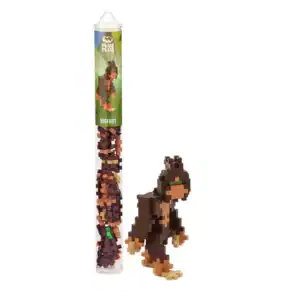 Plus-Plus Bigfoot toy with packaging display.