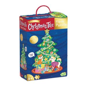 Christmas tree floor puzzle box for kids