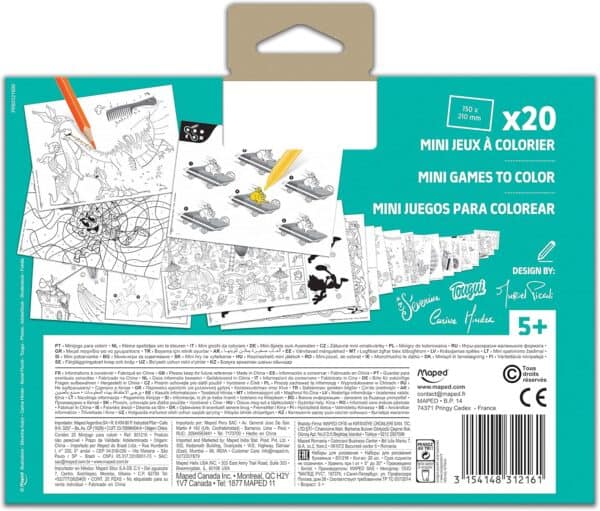 Coloring games set for kids, 20 mini games