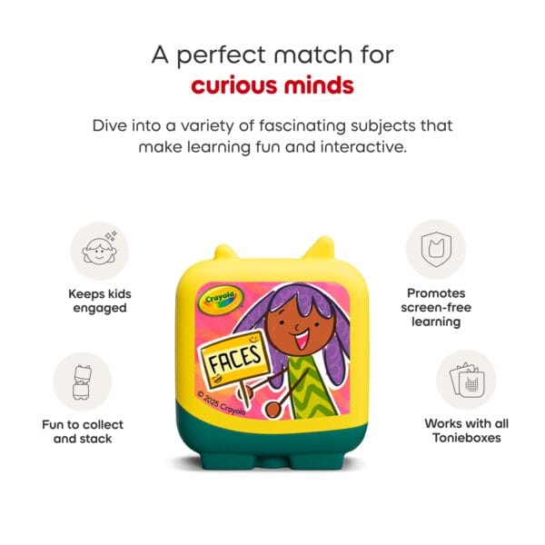 Colorful Crayola toy promoting interactive learning for kids.