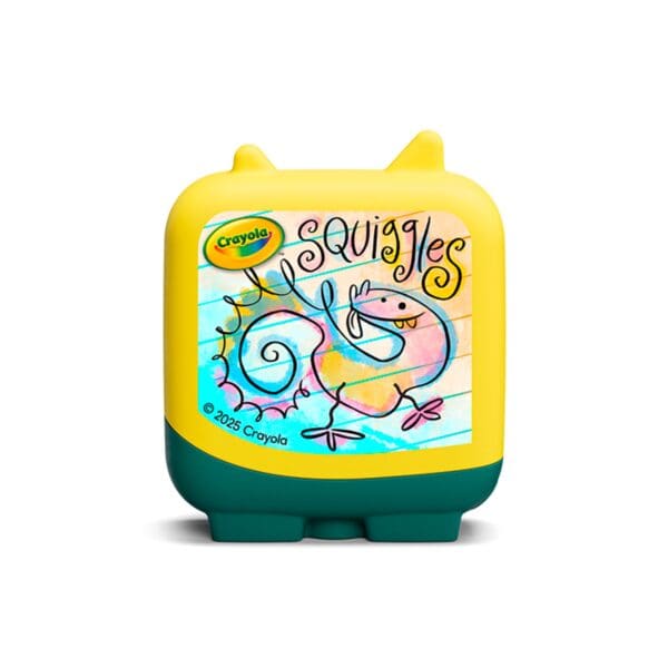 Crayola Squiggles art supplies package illustration.