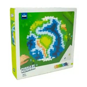 Earth-themed puzzle box, 800 pieces, green background.