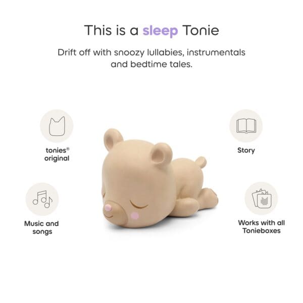 Sleep Tonie bear with music and stories features.