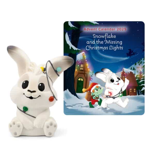 Snowflake bunny with Christmas lights, advent calendar 2025.