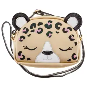 Leopard face purse with cute ears and spots.