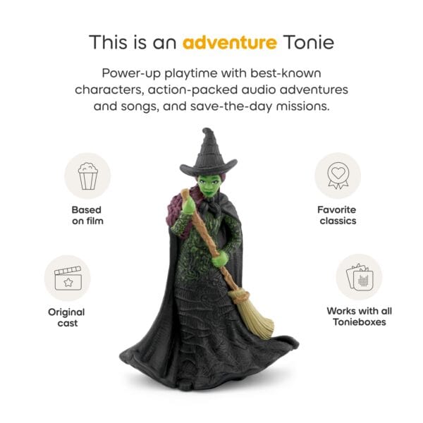 Adventure Tonie witch figurine holding broom.