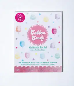 Cotton Candy multimedia art pad with colorful design.