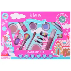 Klee non-toxic kids makeup kit with brushes and colors.