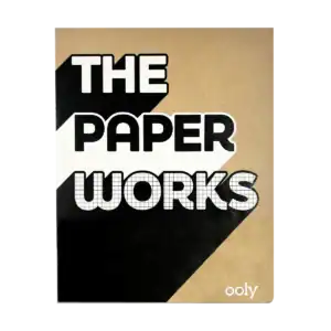 Colorful stationery on brown cardboard background