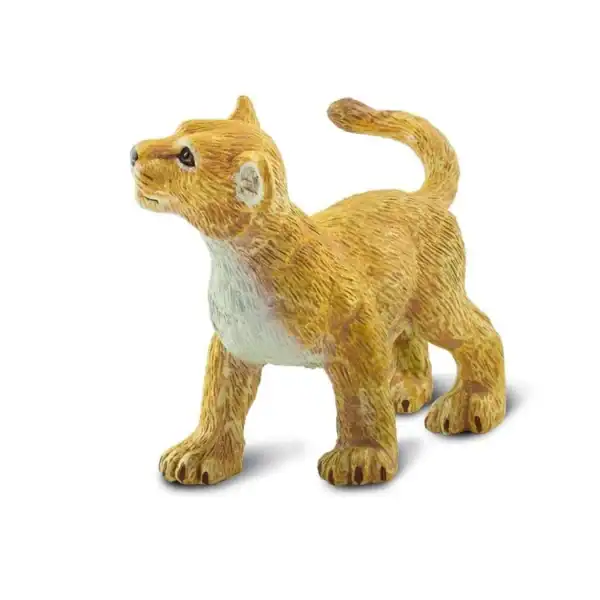 Model of a small yellow lioness.