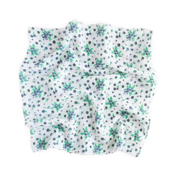 White cloth with blueberry pattern design