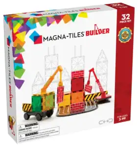 Magna-Tiles Builder construction toy set, 32 pieces.