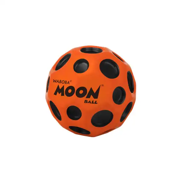 Orange Waboba Moon Ball with black holes.