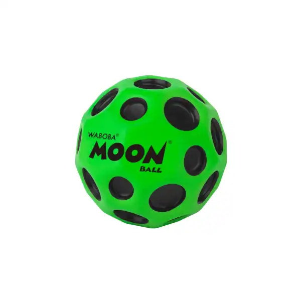 Green Waboba Moon Ball with black holes