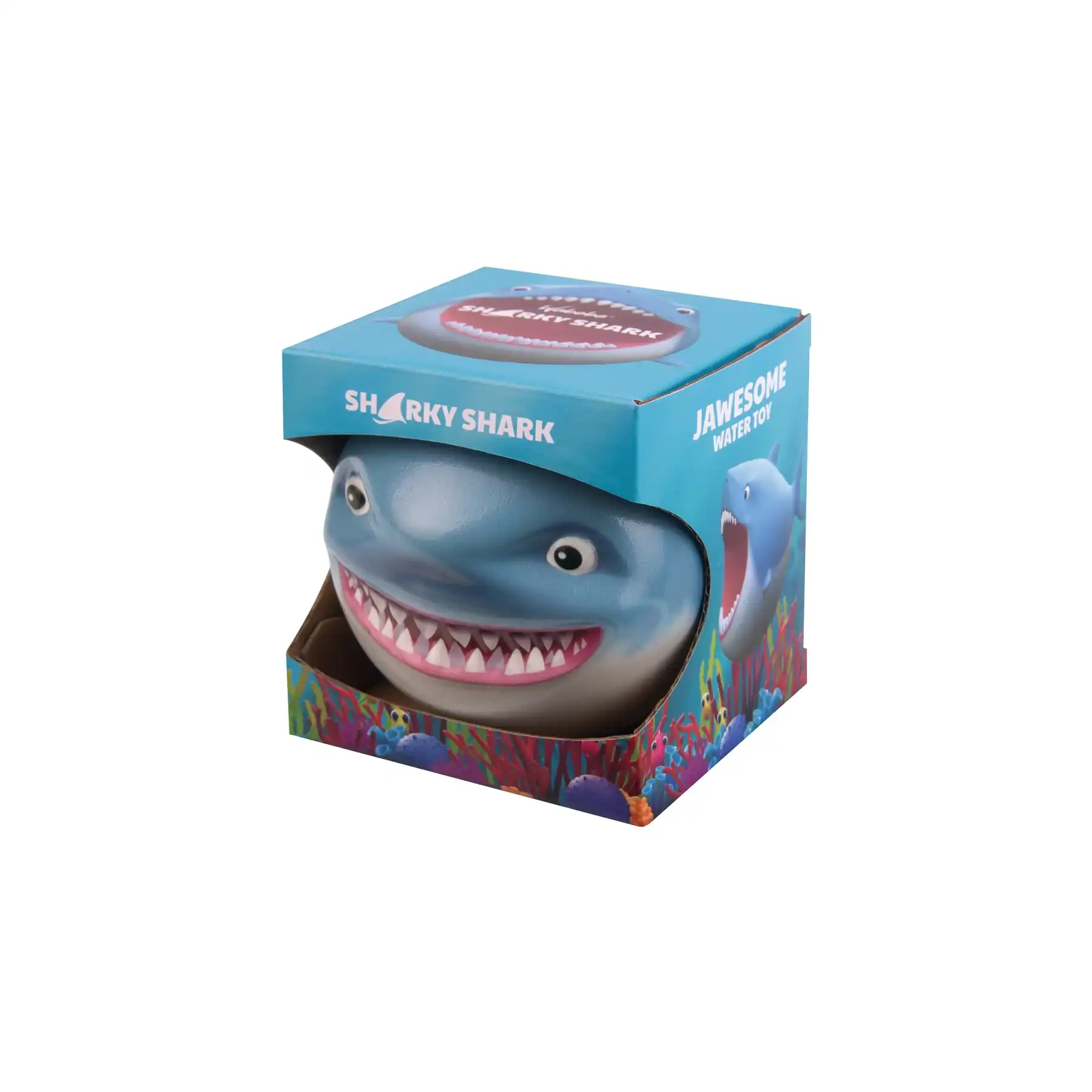 Sharky Shark jawesome water toy in colorful box