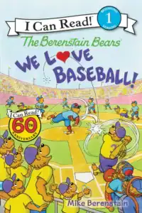 The Berenstain Bears celebrate baseball in stadium scene.