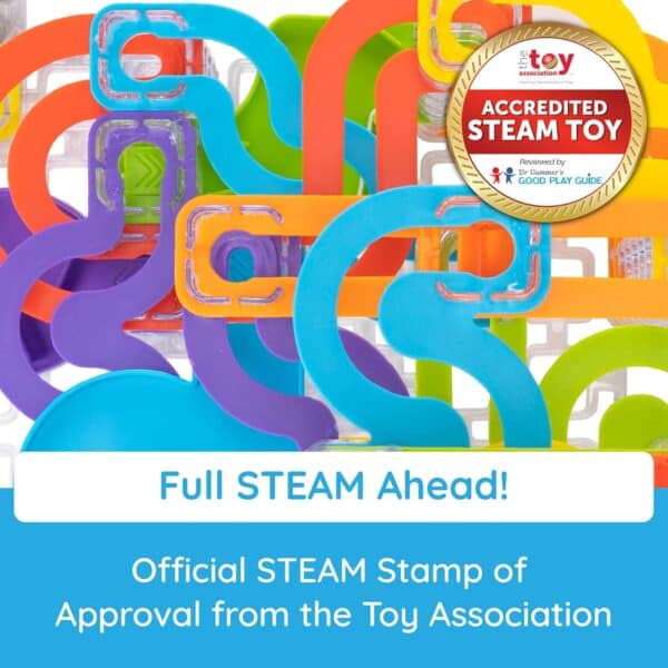 Accredited STEAM toy with full approval badge