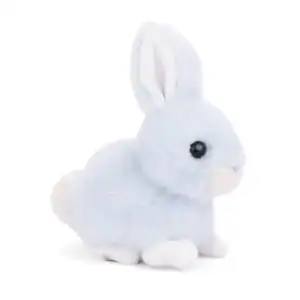 Soft blue bunny plush toy