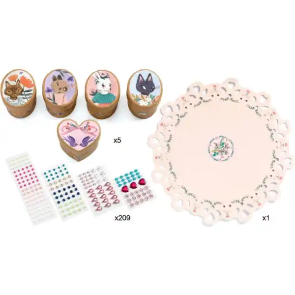 Decorative animal boxes with embellishments