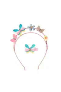 Colorful butterfly and flower headband accessory