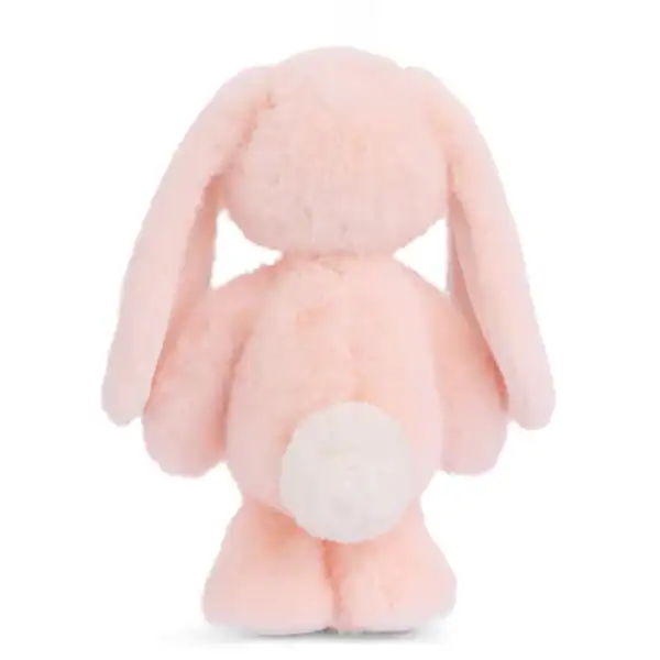 Pink plush bunny toy with long ears