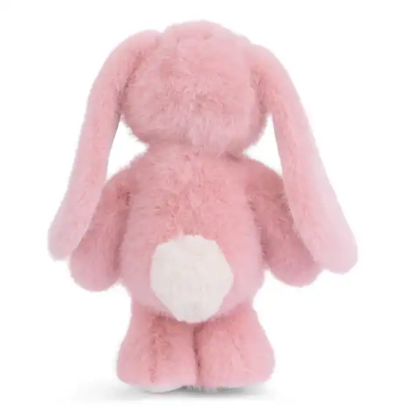 Pink plush bunny toy with long ears