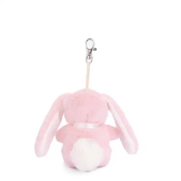 Pink rabbit keychain with long ears