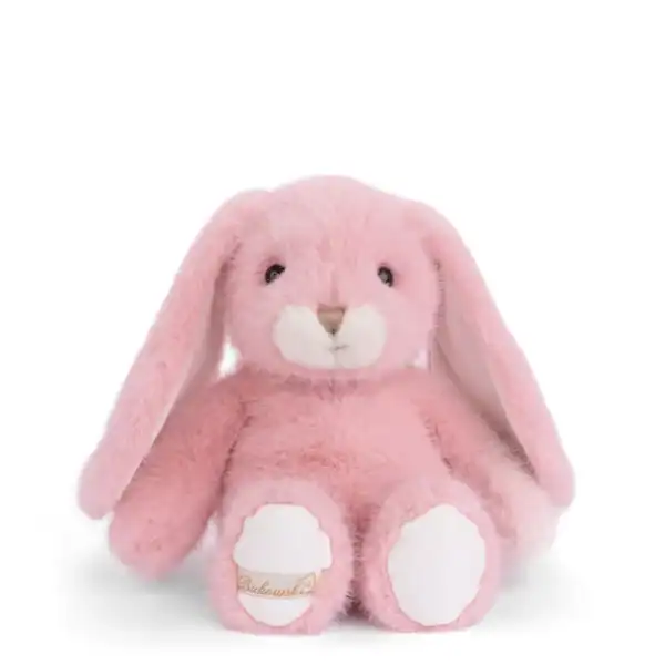 Pink plush bunny stuffed animal toy