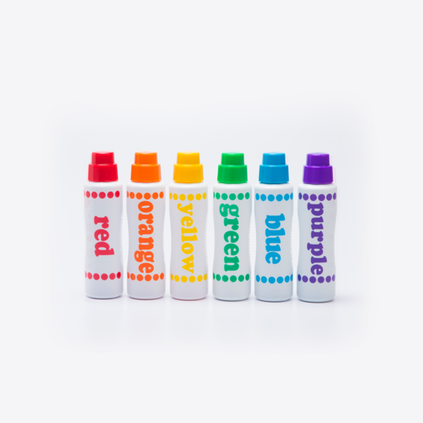 6 pack rainbow dot markers