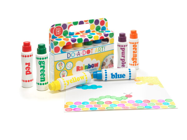 6 pack rainbow dot markers