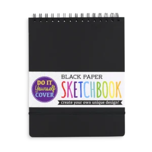diy cover black paper sketchbook