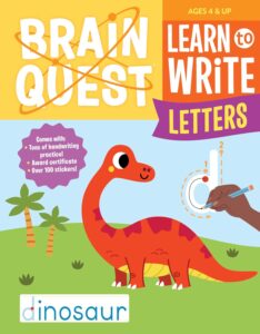 brain quest: learn to write letters workbook