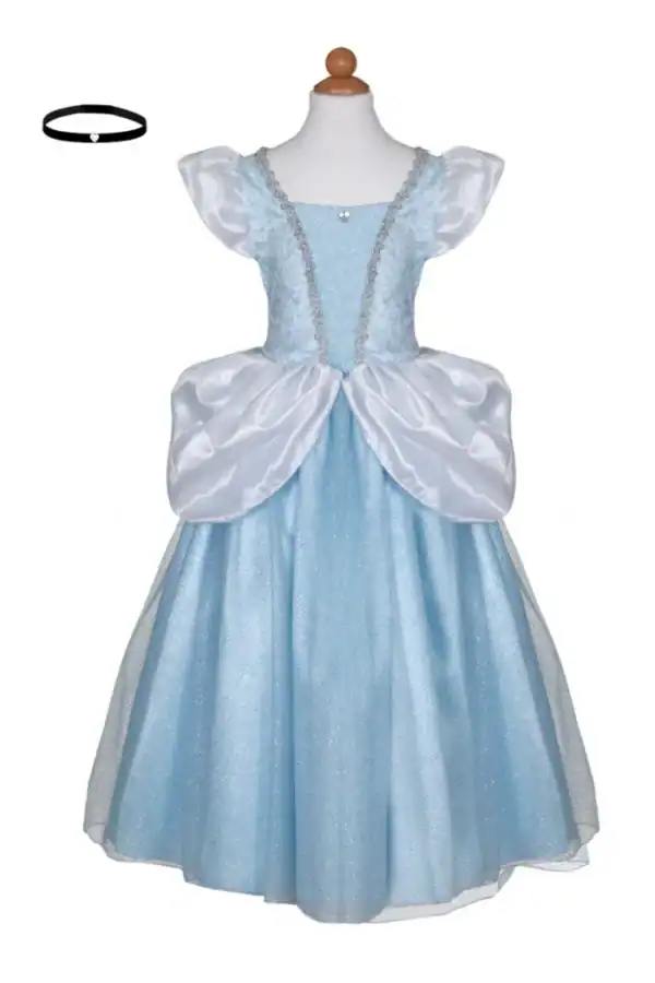 blue fairytale princess gown