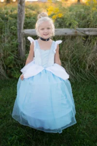 blue fairytale princess gown