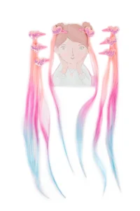 pastel hollywood hearts hair extensions