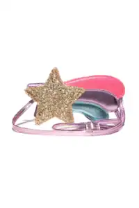 Glittery star-shaped children's crossbody purse