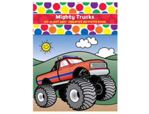 mighty trucks coloring book