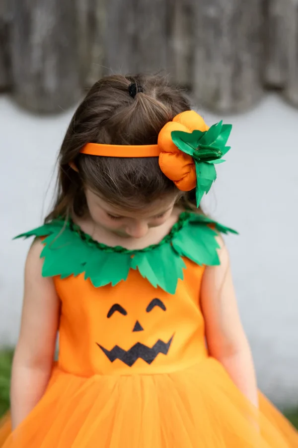 pumpkin patch princess dress with headband