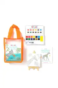 Tiny Easel Mini Giraffe watercolor art kit
