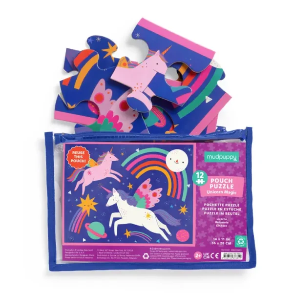 12 piece unicorn magic pouch puzzle