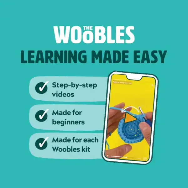 Woobles crochet learning tools on phone
