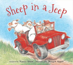 sheep in a jeep board book